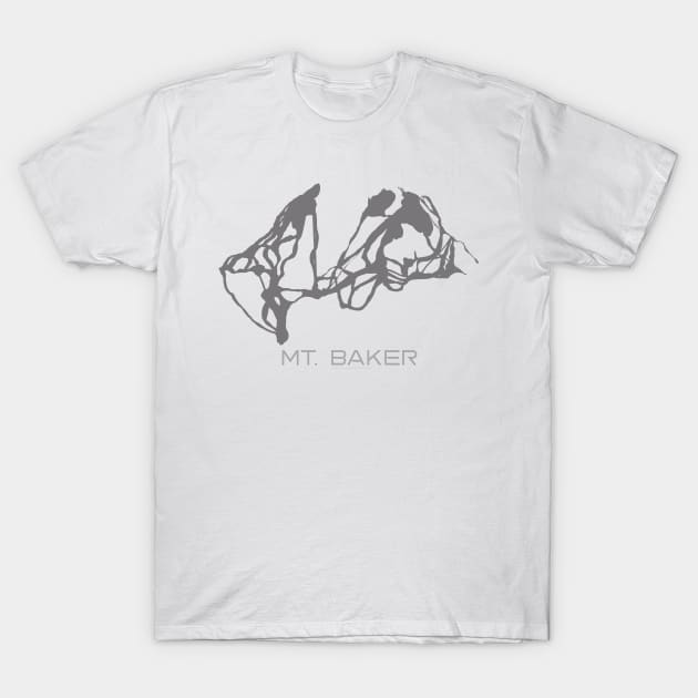 Mt Baker Resort 3D T-Shirt by Mapsynergy